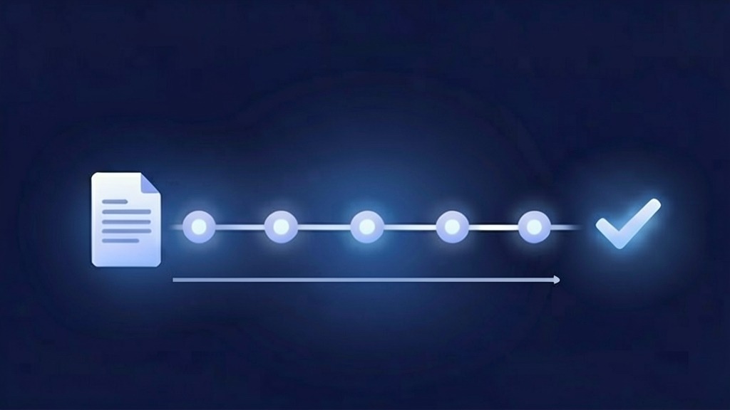 progress bar with 5 steps and document at start